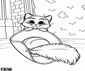 Кот в сапогах онлайн раскраска Кот в сапогах онлайн раскраска